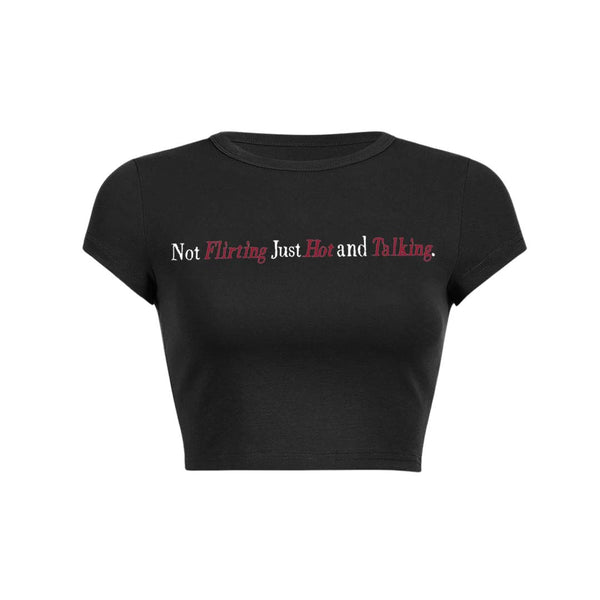 Camiseta corta para bebé Just Hot And Talking Y2K