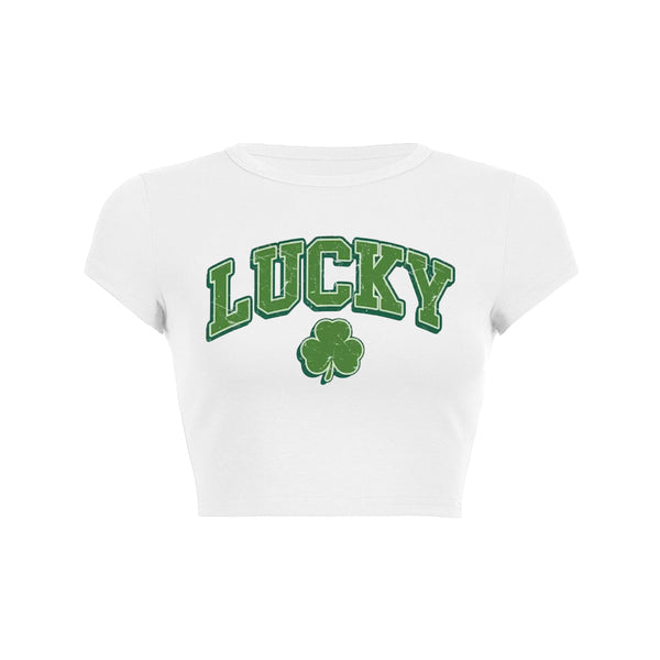 Lucky Baby Tee Cute Shamrock Baby Tee