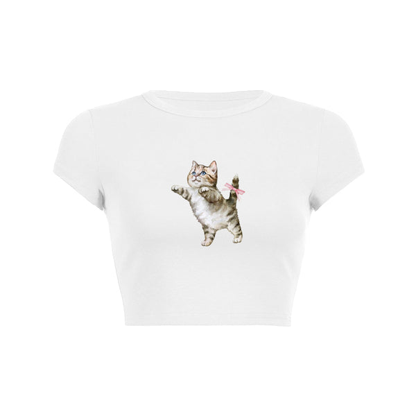 Clothing cat with bow shirt