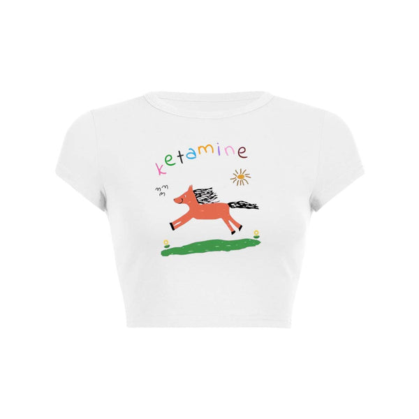 Camiseta corta para bebé Orange Pony Y2K 