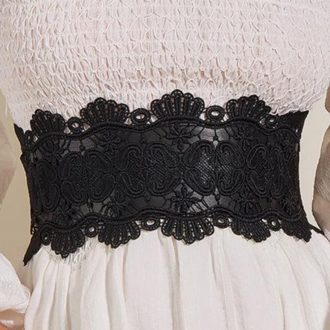 Lace solid adjustable corset