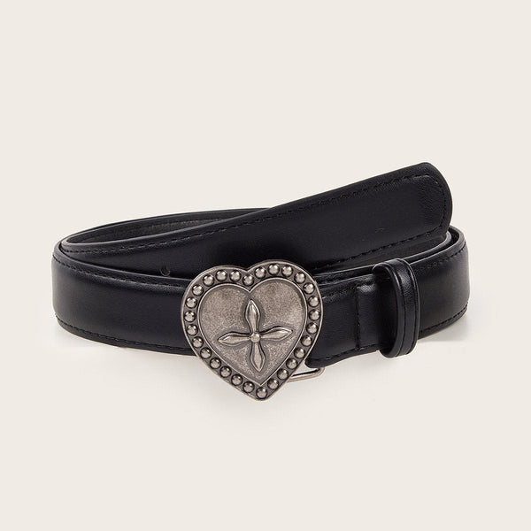 Heart PU leather adjustable belt